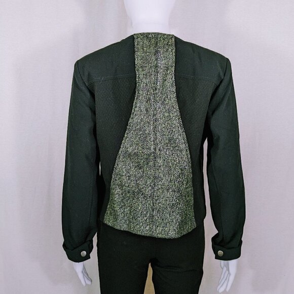 Cabi Green and Black Blazer Size Medium - Picture 4 of 6